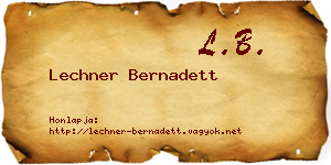 Lechner Bernadett névjegykártya