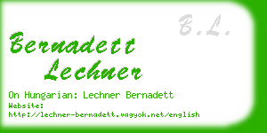 bernadett lechner business card